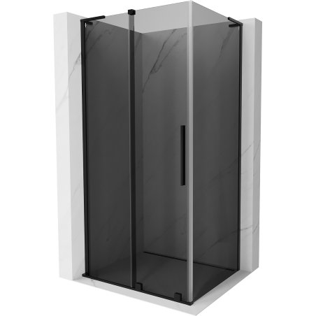 Cabina de duș glisantă Mexen Velar L 100 x 120 cm, grafit, negru - 871-100-120-43-70