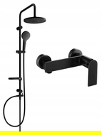 Mexen Erik set de duș expus cu duș deasupra și baterie de duș Zero, negru - 71140205-70