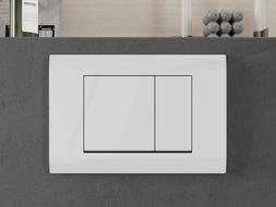 Mexen Fenix Air 01 pneumatikus öblítőgomb, fényes fehér - 6A0100