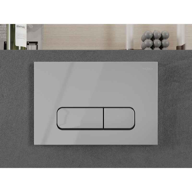 Mexen Fenix Air 02 pneumatikus öblítőgomb, fényes króm - 6A0201