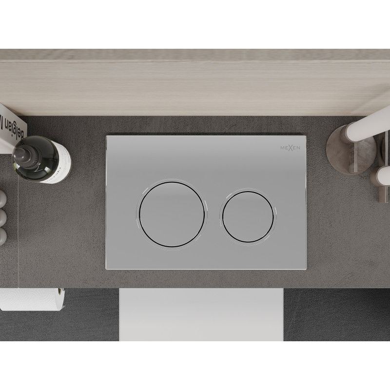 Mexen Fenix Air 07 XS pneumatikus öblítő gomb, fényes króm - 6A0701