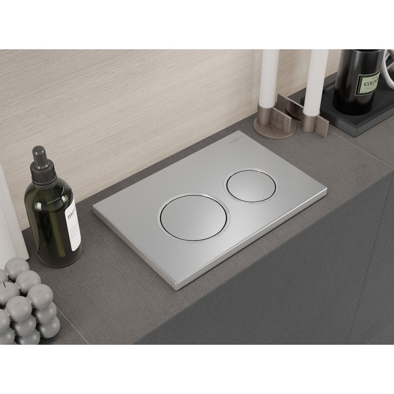 Mexen Fenix Air 07 XS pneumatikus öblítőgomb, matt króm - 6A0702