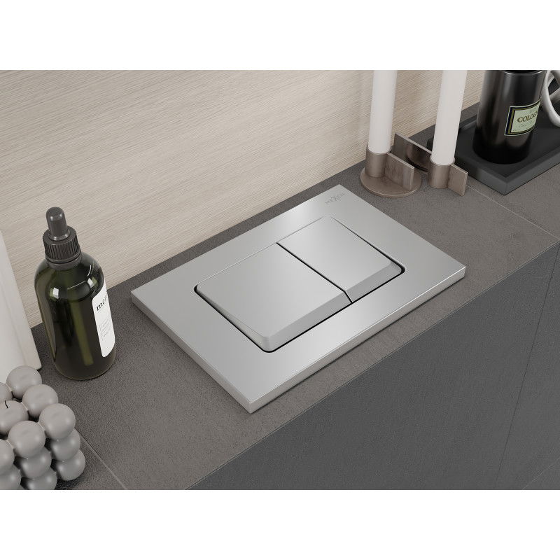 Mexen Fenix Air 10 XS pneumatikus öblítőgomb, matt króm - 6A1002