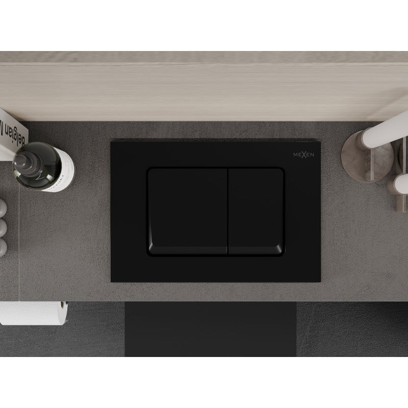 Mexen Fenix Air 10 XS buton de spălare pneumatic, negru mat - 6A1003