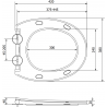 Mexen Egg scaun de toaletă cu cădere lentă slim, duroplast, negru mat - 39243085