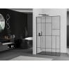 Mexen Kioto L zuhanyfal Walk-in 70 x 200 cm, fekete minta, gun metal - 800-070-103-95-78