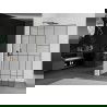 Mexen Kioto L panou de duș Walk-in 100 x 200 cm, model negru, gun metal - 800-100-103-95-78
