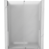 Mexen Velar 140 cm-es tolóajtós zuhanyajtó, jégvirág mintás, króm - 871-140-000-31-01