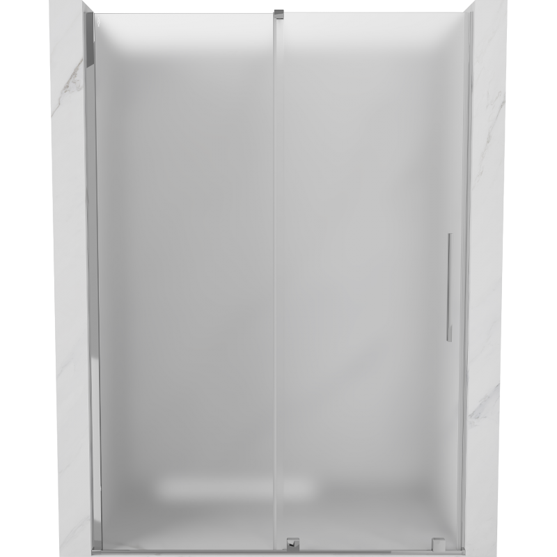 Mexen Velar uși de duș glisante 130 cm, cu efect de gheață, crom - 871-130-000-31-01