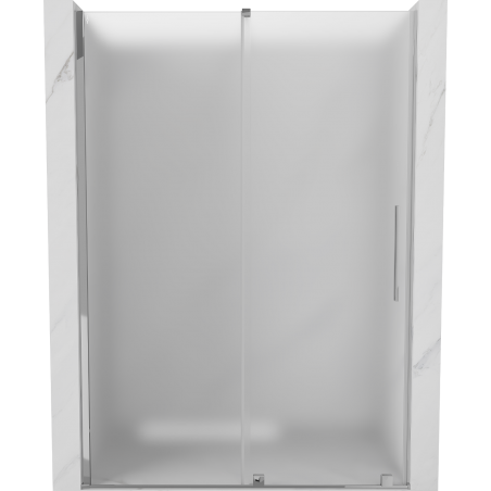 Mexen Velar uși de duș glisante 130 cm, cu efect de gheață, crom - 871-130-000-31-01