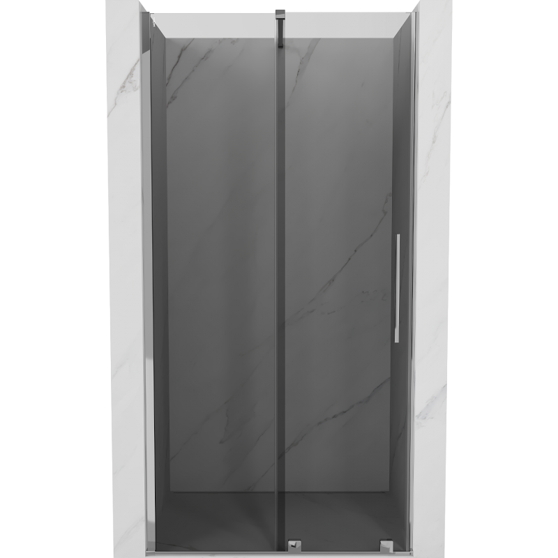 Mexen Velar tolóajtós zuhanykabin 100 cm, grafit, króm - 871-100-000-41-01