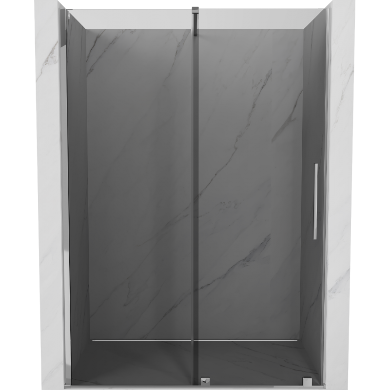 Mexen Velar tolóajtó zuhanykabin 150 cm, grafit, króm - 871-150-000-41-01