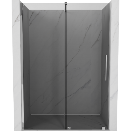 Mexen Velar tolóajtós zuhanykabin 140 cm, grafit, króm - 871-140-000-41-01