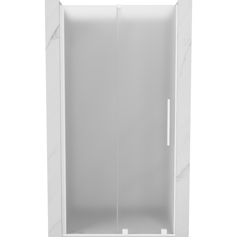 Mexen Velar tolóajtós zuhanykabin 110 cm, matt üveg, fehér - 871-110-000-31-20