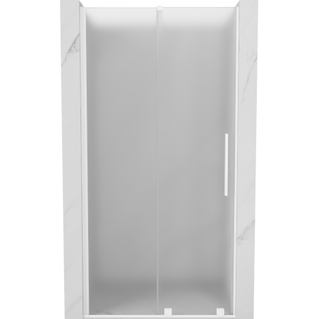 Mexen Velar tolóajtós zuhanykabin 110 cm, matt üveg, fehér - 871-110-000-31-20