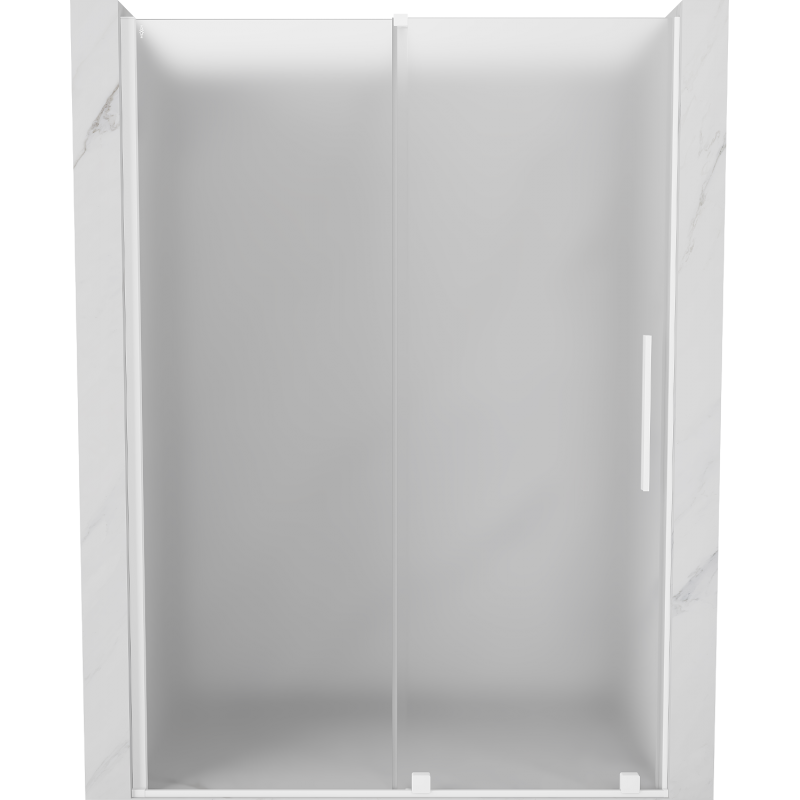 Mexen Velar uși de duș glisante 130 cm, sticlă mată, alb - 871-130-000-31-20