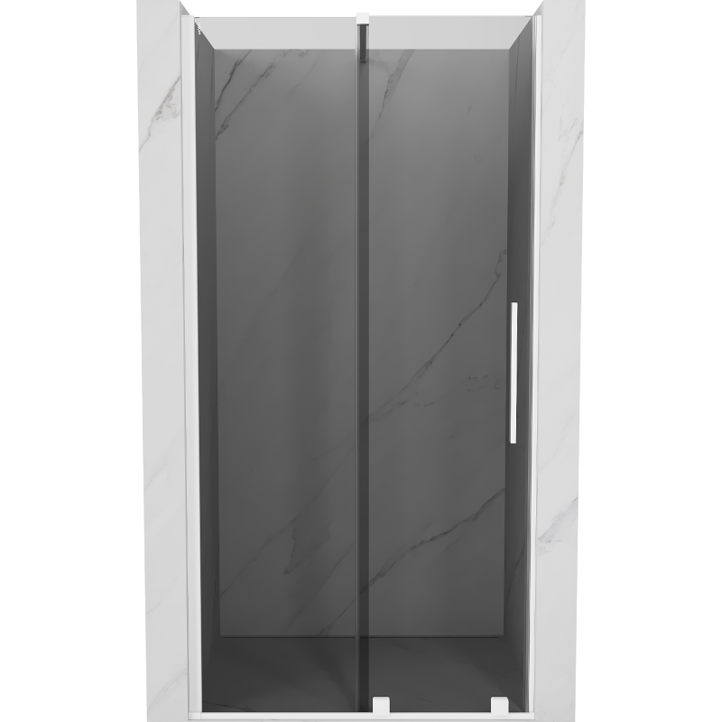 Mexen Velar toló zuhanyajtó 120 cm, grafit, fehér - 871-120-000-41-20