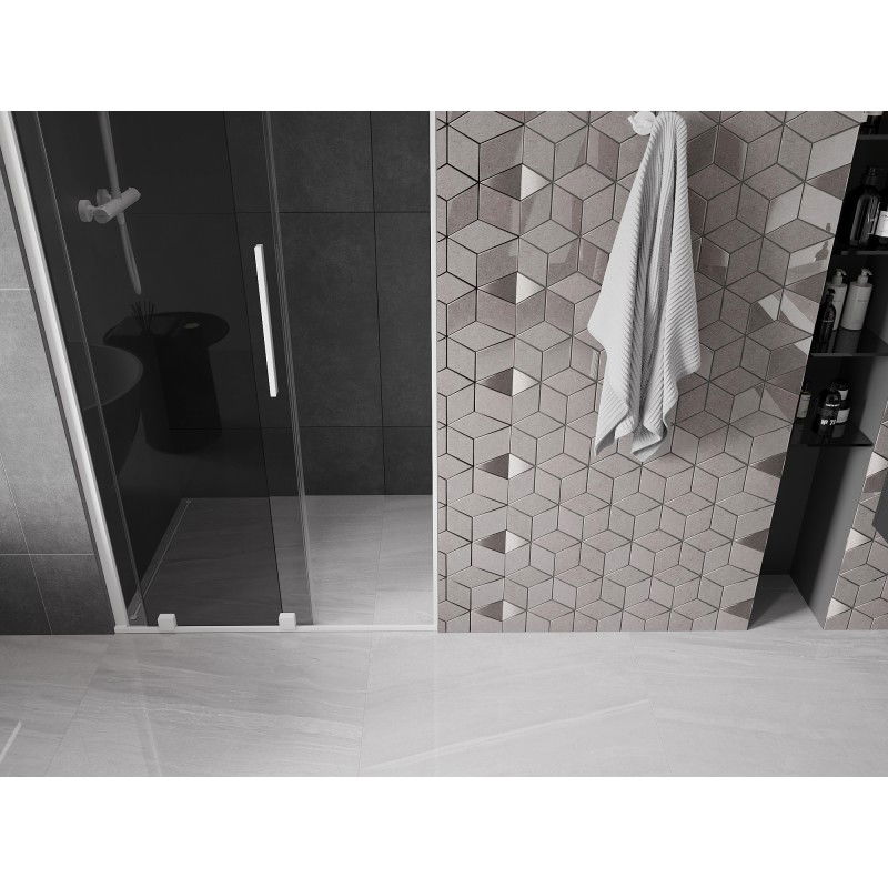 Mexen Velar uși de duș glisante 110 cm, grafit, alb - 871-110-000-41-20