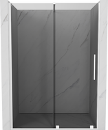 Mexen Velar ușă de duș glisantă 140 cm, grafit, alb - 871-140-000-41-20