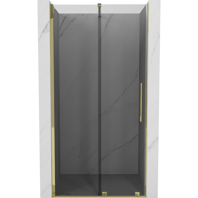 Mexen Velar drzwi prysznicowe extensibile 110 cm, grafit, auriu - 871-110-000-41-50