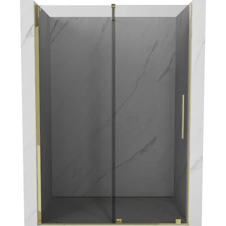 Mexen Velar uși de duș glisante 140 cm, grafit, auriu - 871-140-000-41-50