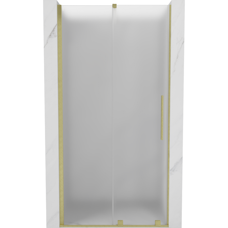 Mexen Velar uși de duș glisante 120 cm, înghețat, auriu periat - 871-120-000-31-55