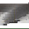 Mexen Velar uși de duș glisante 130 cm, înghețat, auriu periat - 871-130-000-31-55