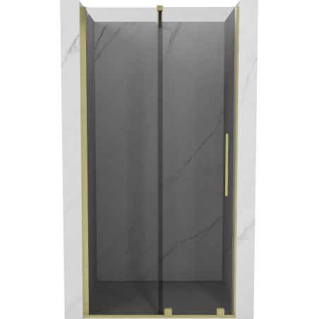 Mexen Velar uși de duș glisante 120 cm, grafit, aurit periat - 871-120-000-41-55