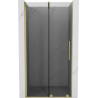 Mexen Velar uși de duș glisante 120 cm, grafit, aurit periat - 871-120-000-41-55