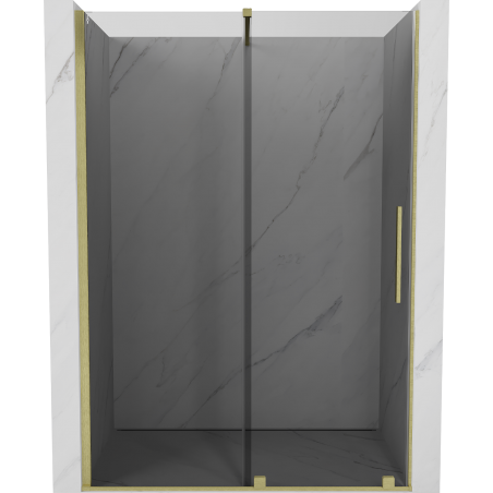 Mexen Velar uși duș glisante 130 cm, grafit, auriu periat - 871-130-000-41-55