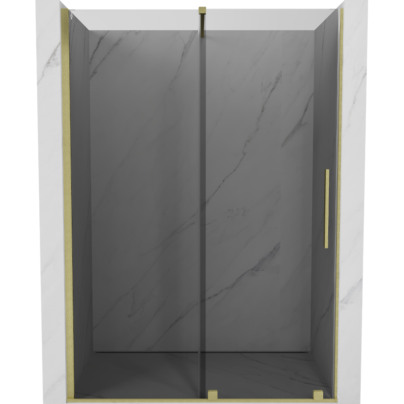 Mexen Velar uși de duș glisante 150 cm, grafit, auriu periat - 871-150-000-41-55