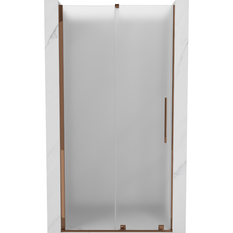 Mexen Velar uși de duș glisante 90 cm, gheață, aur roz - 871-090-000-31-60
