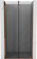 Mexen Velar uși de duș glisante 100 cm, grafit, aur roz - 871-100-000-41-60