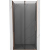 Mexen Velar uși de duș glisante 110 cm, grafit, aur roz - 871-110-000-41-60