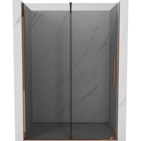 Mexen Velar uși de duș culisante 140 cm, grafit, aur roz - 871-140-000-41-60