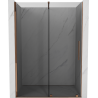 Mexen Velar uși de duș culisante 140 cm, grafit, aur roz - 871-140-000-41-60