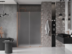 Mexen Velar ușă de duș glisantă 130 cm, mat, cupru periat - 871-130-000-31-65