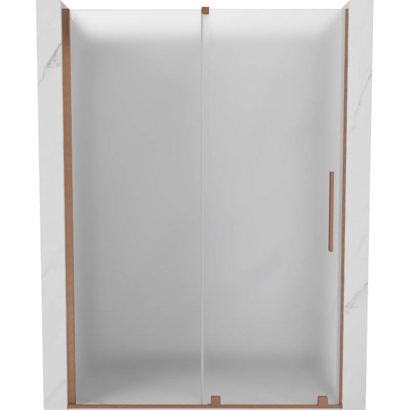 Mexen Velar uși de duș glisante 150 cm, îngheț, cupru periat - 871-150-000-31-65