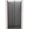 Mexen Velar zuhanyajtó toló 100 cm, grafit, kefélt réz - 871-100-000-41-65