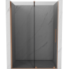 Uși de duș glisante Mexen Velar 130 cm, grafit, cupru periat - 871-130-000-41-65