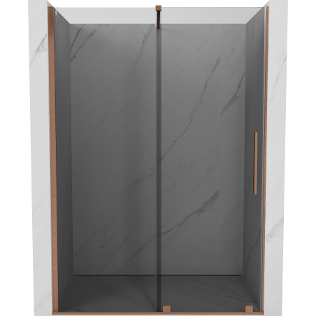 Mexen Velar uși de duș glisante 140 cm, grafit, cupru periat - 871-140-000-41-65