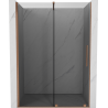 Mexen Velar toló zuhanyajtó 140 cm, grafit, csiszolt réz - 871-140-000-41-65