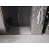 Mexen Velar toló zuhanyajtó 140 cm, grafit, csiszolt réz - 871-140-000-41-65
