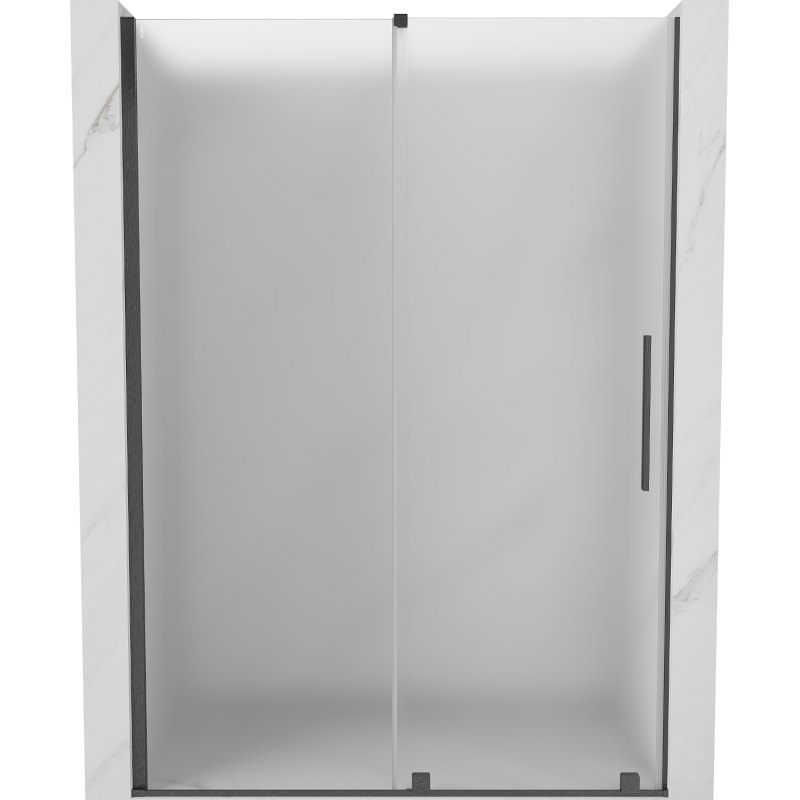 Mexen Velar uși de duș glisante 140 cm, înghețat, gun gray periat - 871-140-000-31-66