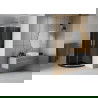 Mexen Rio zuhanykabin félköríves 80 x 80 cm, grafit, króm + Flat zuhanytálca, fekete - 863-080-080-01-40-4170