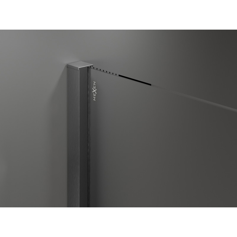 Mexen Velar uși de duș glisante 90 cm, grafit, gri pistol periat - 871-090-000-41-66