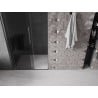 Mexen Velar tolóajtós zuhanykabin 100 cm, grafit, gun gray kefe hatású - 871-100-000-41-66