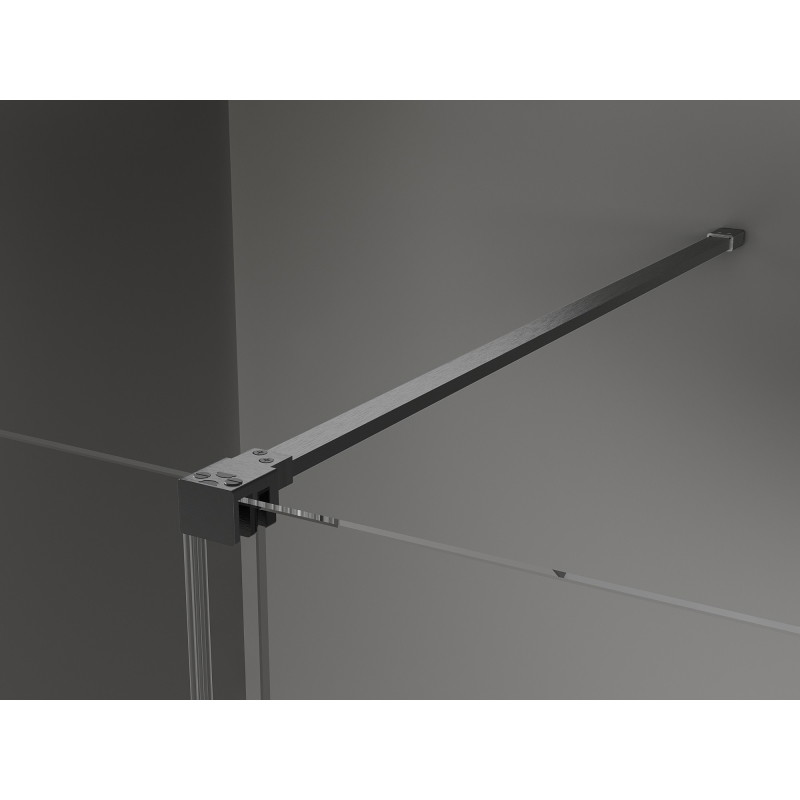 Mexen Velar 90 cm-es tolózuhanyajtó, grafit, gun gray szálcsiszolt - 871-090-000-41-66