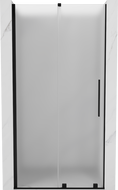Mexen Velar uși de duș culisante 110 cm, înghețat, negre - 871-110-000-31-70