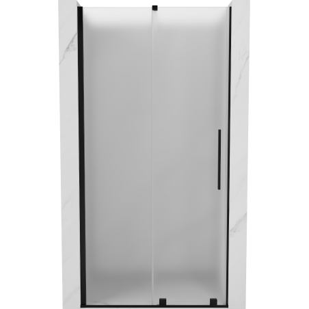Mexen Velar 120 cm-es tolóajtós zuhanyajtó, dérfólia, fekete - 871-120-000-31-70